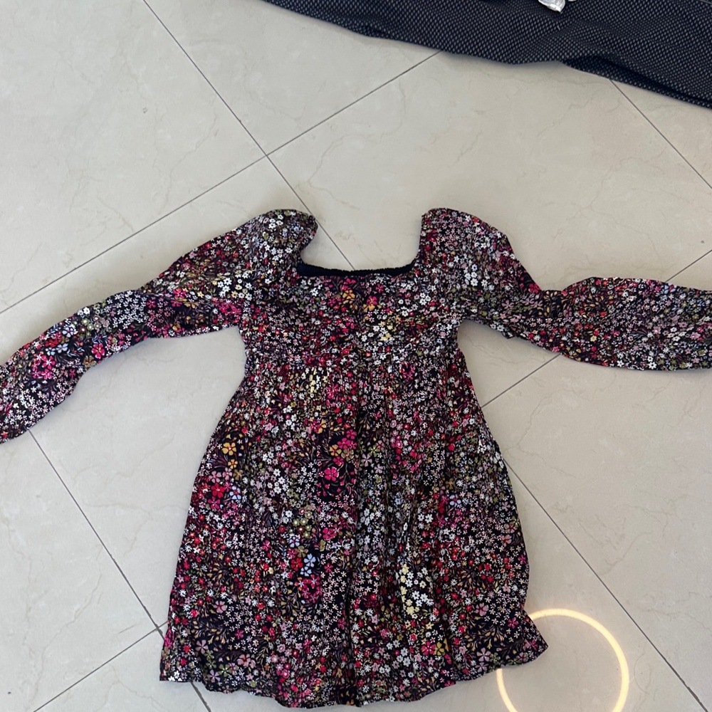 GAP Floral Kids Dress - Black and Pink